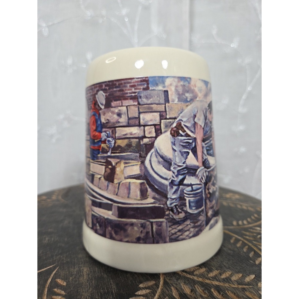 International Union of Bricklayers and Allied Craftworkers Bricklayer Mug Stein - Picture 3 of 8